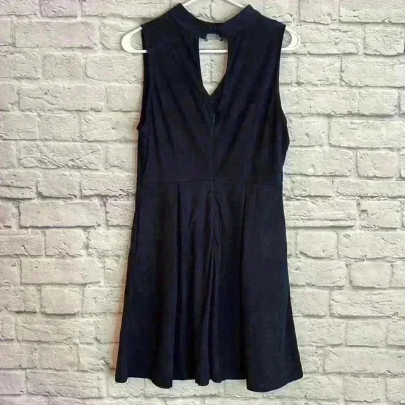 Altar'd State Faux Suede Navy dress Size L - Picture 3 of 9